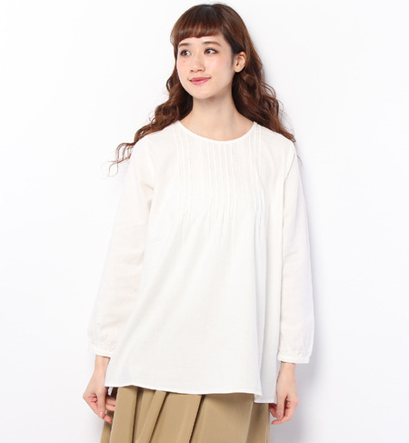 柄アソートタックプルオーバーブラウス