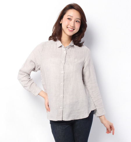 柄アソートフレンチリネンシャツ