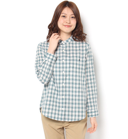 ギザ綿チェックシャツ