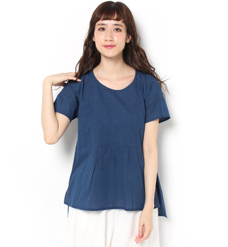 【サマンサモスモス/Samansa Mos2】 インディゴタックブラウス [送料無料]