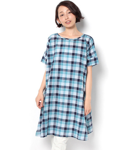 ブロックチェックチュニック
