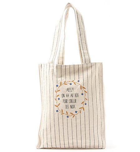 【サマンサモスモス/Samansa Mos2】 ロゴ×ストライプキャンバストートバッグ [送料無料]