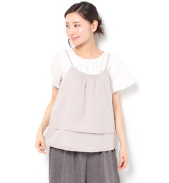 【サマンサモスモス/Samansa Mos2】 ローン２枚重ねキャミブラウス [3000円(税込)以上で送料無料]