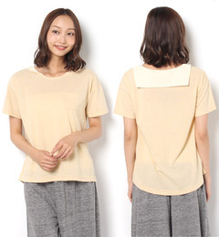 【サマンサモスモス/Samansa Mos2】 異素材切替セーラー衿プルオーバー [3000円(税込)以上で送料無料]