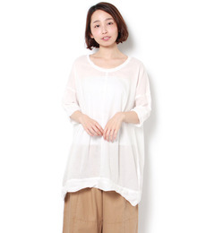 【サマンサモスモス/Samansa Mos2】 コットンシフォンチュニック [3000円(税込)以上で送料無料]