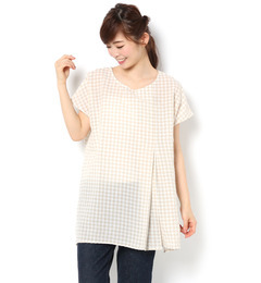 【サマンサモスモス/Samansa Mos2】 ギンガムアシメチュニック [3000円(税込)以上で送料無料]