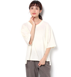 【サマンサモスモス/Samansa Mos2】 シルケットＶネックリブＴシャツ [3000円(税込)以上で送料無料]