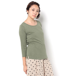 【サマンサモスモス/Samansa Mos2】 抗菌加工無地７分袖Tシャツ [3000円(税込)以上で送料無料]