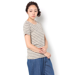 【サマンサモスモス/Samansa Mos2】 抗菌加工ボーダー半袖Ｔシャツ [3000円(税込)以上で送料無料]