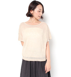 【サマンサモスモス/Samansa Mos2】 肩レースドルマンプルオーバー [3000円(税込)以上で送料無料]