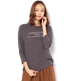 【サマンサモスモス/Samansa Mos2】 ポケ付きプリントＴシャツ [3000円(税込)以上で送料無料]