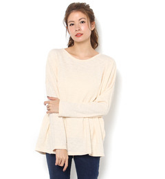 【サマンサモスモス/Samansa Mos2】 インディゴギャザーカットソー [3000円(税込)以上で送料無料]