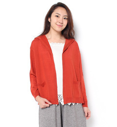 【サマンサモスモス/Samansa Mos2】 フードニットはおり [3000円(税込)以上で送料無料]