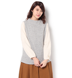 【サマンサモスモス/Samansa Mos2】 ニットソーボトルネックベスト [3000円(税込)以上で送料無料]