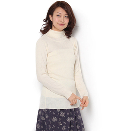 【サマンサモスモス/Samansa Mos2】 釦折り返しリブタートル [3000円(税込)以上で送料無料]