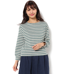 【サマンサモスモス/Samansa Mos2】 クルーネックボーダーカットソー [3000円(税込)以上で送料無料]