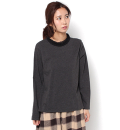 【サマンサモスモス/Samansa Mos2】 起毛レースハイネックプルオーバー [3000円(税込)以上で送料無料]