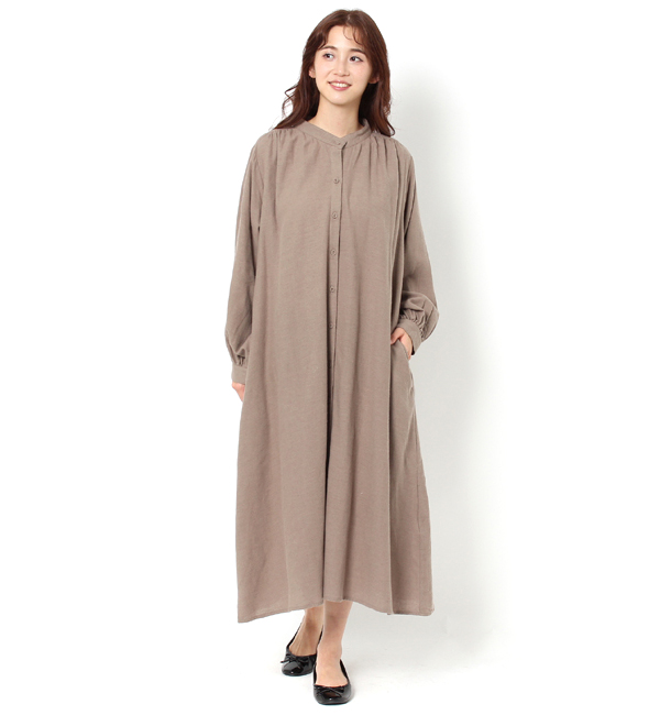 ウール混ヘリンボンスタンドネックワンピース Samansa Mos2 サマンサモスモス の通販 アイルミネ