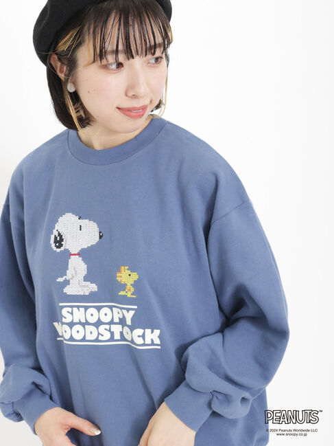 【PEANUTS×SamansaMos2】ミニ裏毛刺繍スウェット