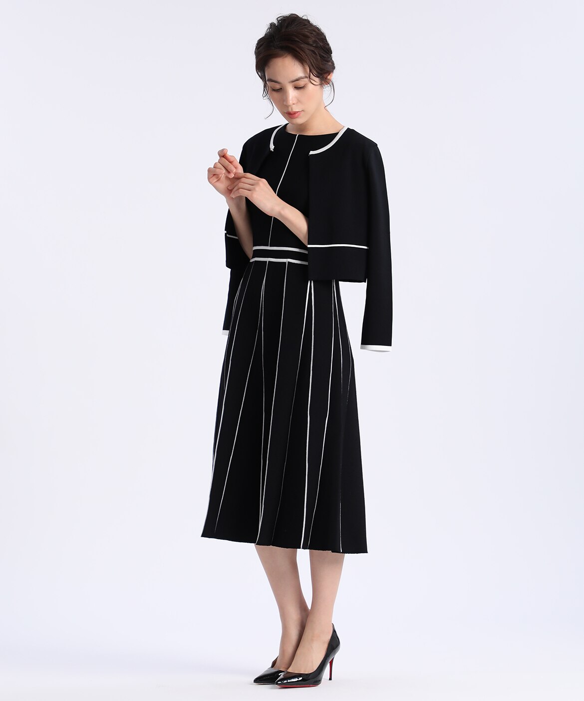 M Maglie le cassetto》バイカラーボレロカーディガン|SUPERIOR CLOSET 