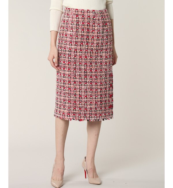《M Maglie le cassetto》ファンシーツイードタイトスカート(スカート):エフデーゼ(EFDEISEE)の通販｜アイルミネ