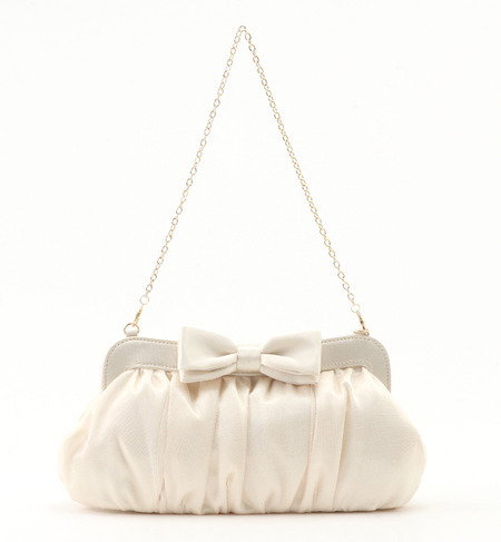 サテン×チュールレース2WAYバッグ