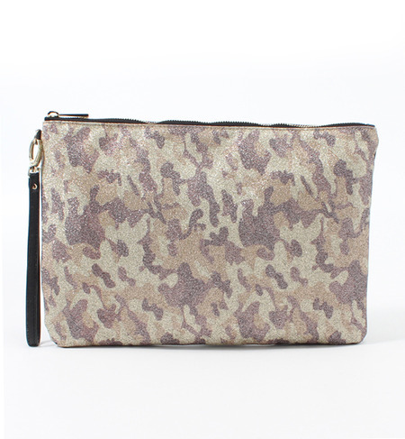 グリッターラメカモフラクラッチバッグ