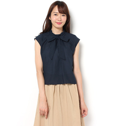 【ミニマム/MINIMUM】 ボウタイ付きエステルローンシャツ [送料無料]