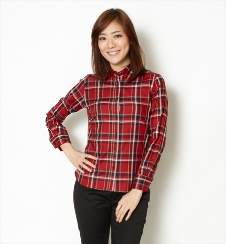 コットンチェックシャツ