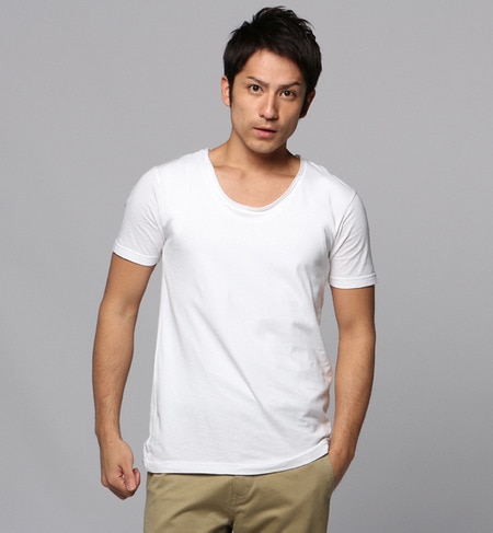 inner light roll collar tee