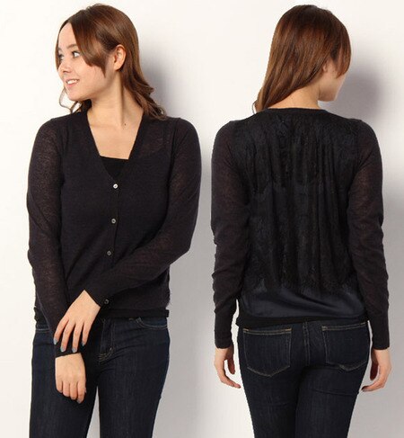 BACK LACE CARDIGAN