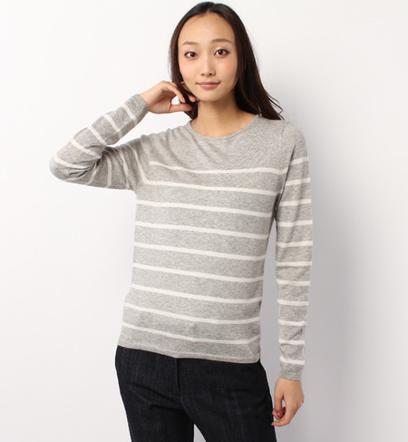 CASHMERE BORDER KNIT