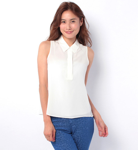 シルクノースリーブシャツ