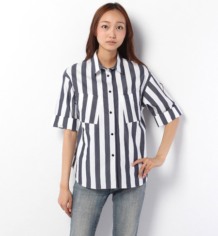 メンズライクコットンシャツ