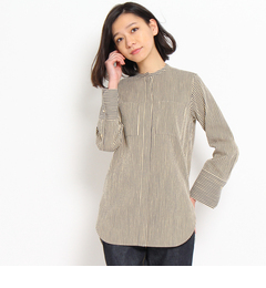 【ドレステリア/DRESSTERIOR】 Fabrica ストライプバンドカラーシャツ [送料無料]