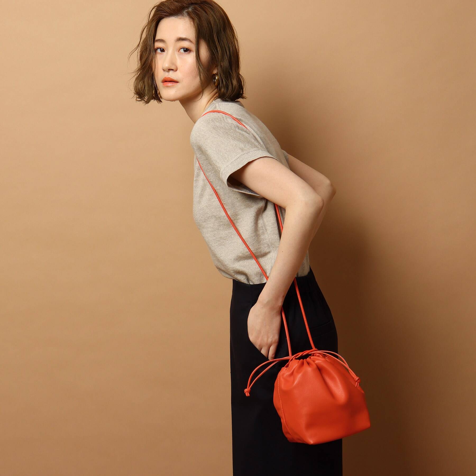 CLASSY.12月号掲載】ラムレザーバルーンバッグ|DRESSTERIOR
