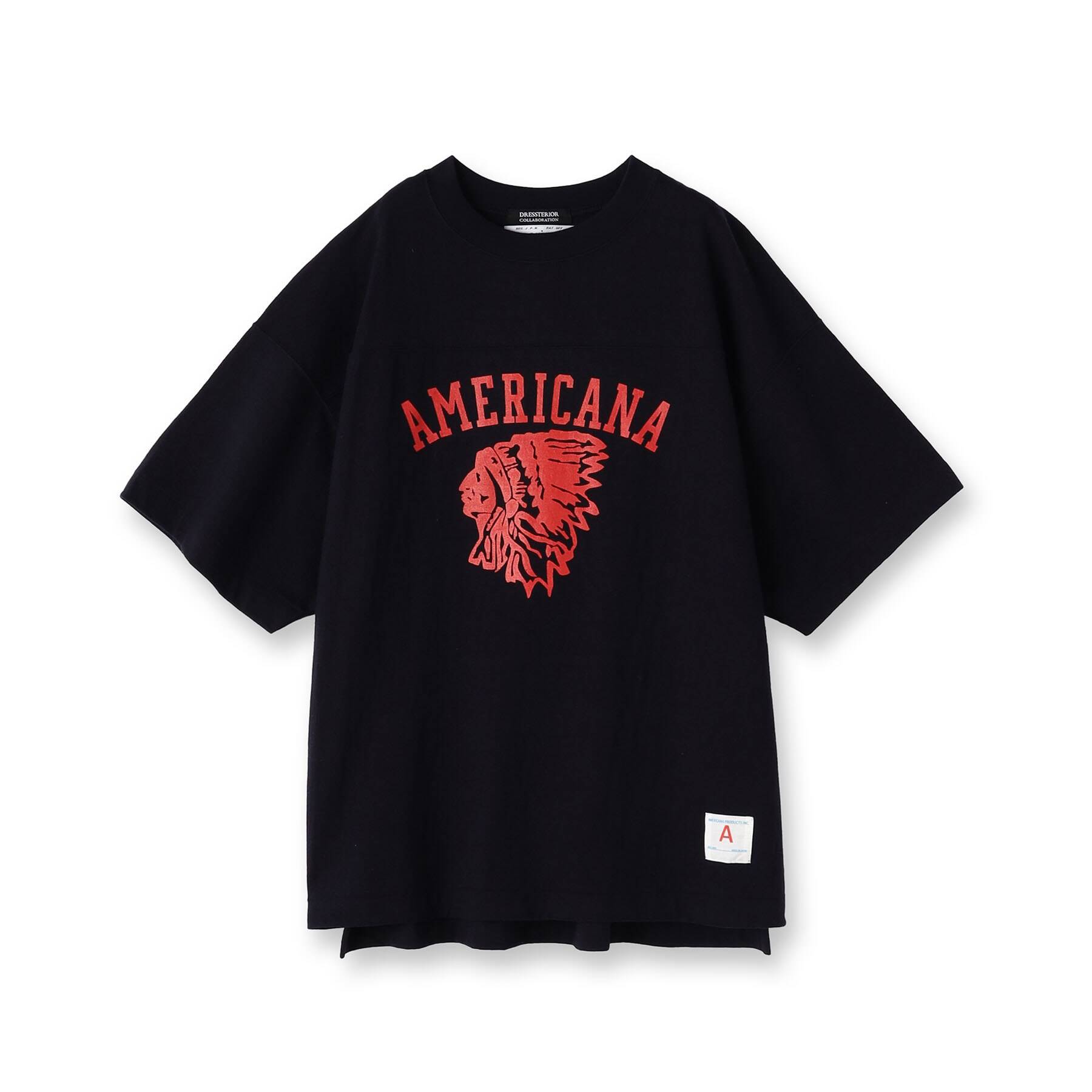 【DRESSTERIOR別注】Americana(アメリカーナ)インディアン カレッジ Tシャツ