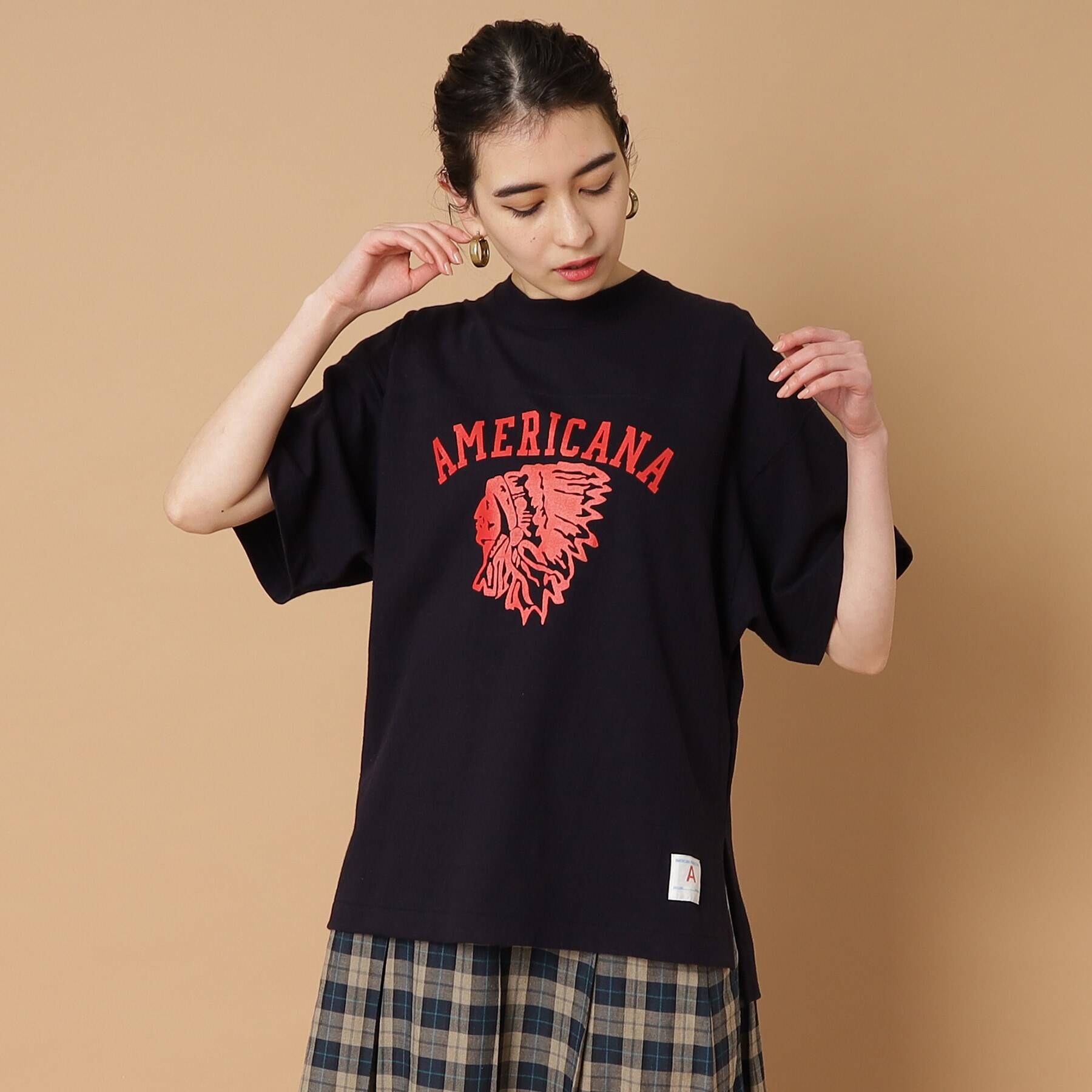 【DRESSTERIOR別注】Americana(アメリカーナ)インディアン カレッジ Tシャツ