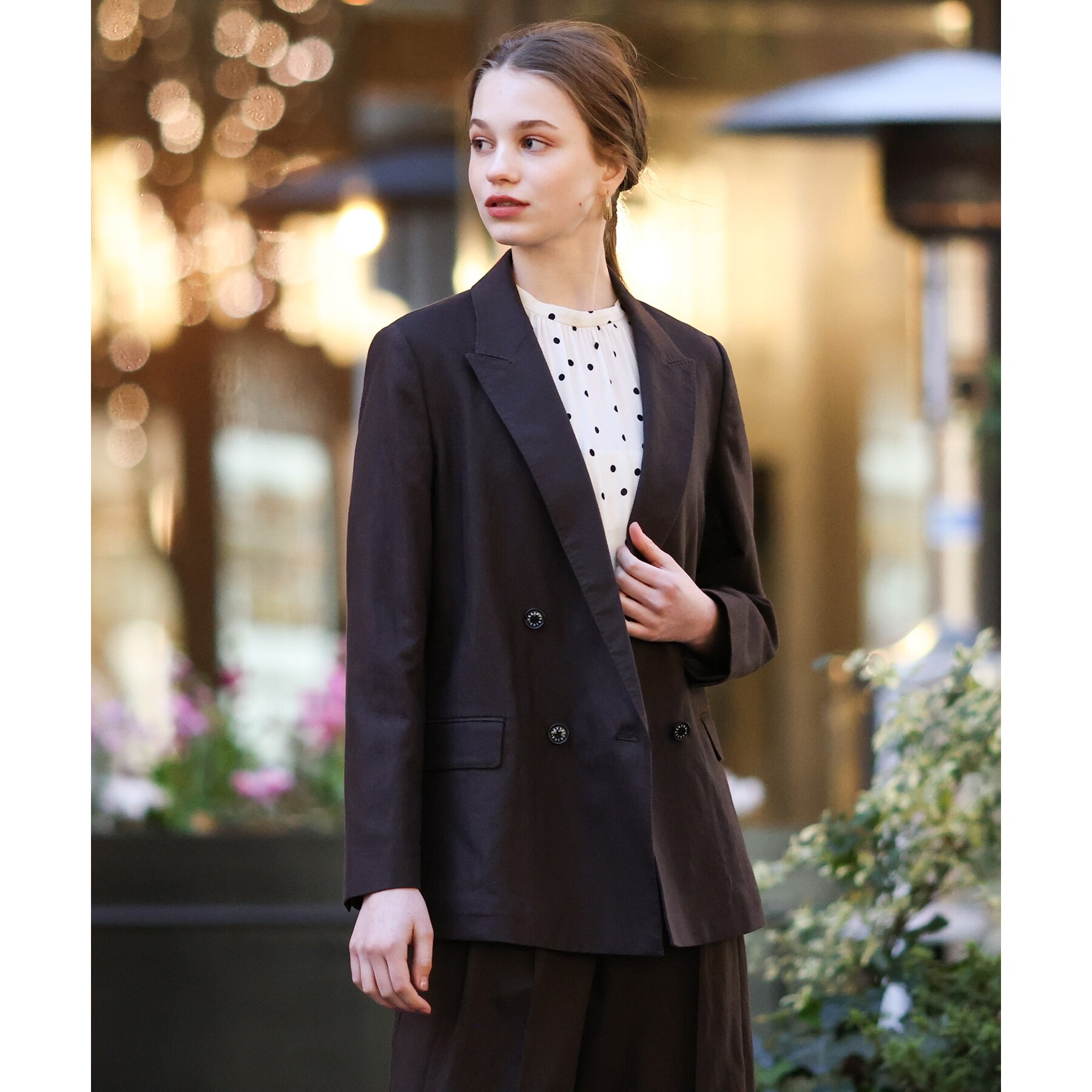 CLASSY.5月号掲載】【セットアップ可】コットンリネンダブルジャケット|DRESSTERIOR(ドレステリア)の通販｜アイルミネ