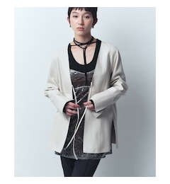 CODE A｜front ribbon leather jacket