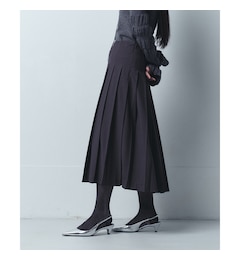 CODE A｜pleated gabardine skirt