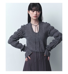 CODE A｜gathered sleeves knit