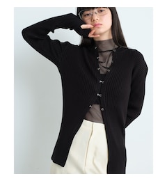 CODE A｜fronthook knit cardigan