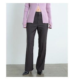 CODE A｜gabardine semi flare pants