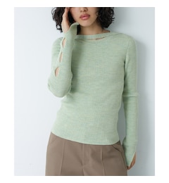 CODE A｜melange knit cutting pullover