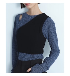 CODE A｜asymmetry knit vest