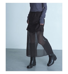 CODE A｜reversible sheer skirt