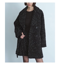 CODE A｜dot tweed coat