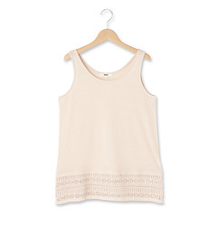 【オゾック/OZOC】 裾フリンジレースタンクトップ [3000円(税込)以上で送料無料]