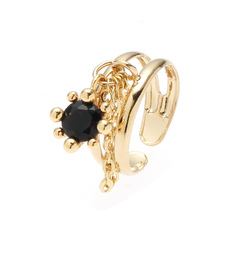 【オゾック/OZOC】 ビジュー×チェーンTOEリング [3000円(税込)以上で送料無料]